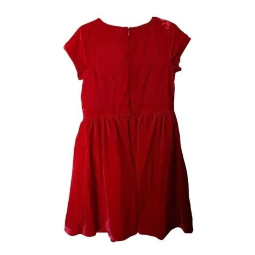 Gymboree Fun & Fancy‎ Dressed Up Christmas Holiday Red Velvet Dress Sz 6 Girls
